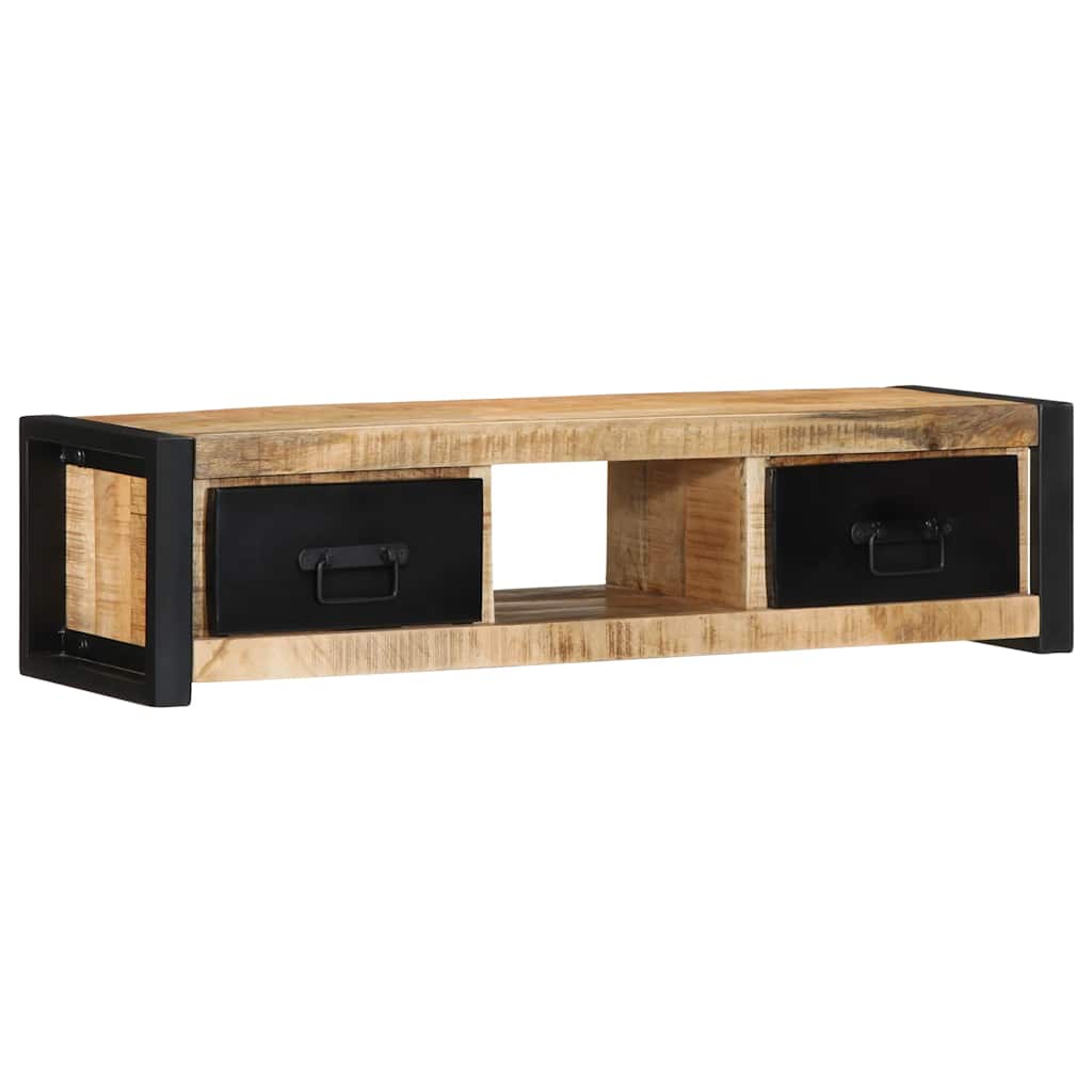 TV szekrény 100x30x25 cm tömör durva fa Mango 5