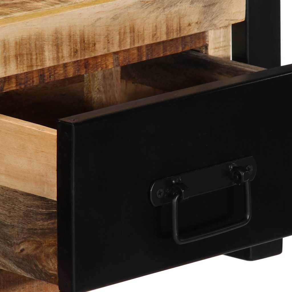TV szekrény 100x30x25 cm tömör durva fa Mango 9