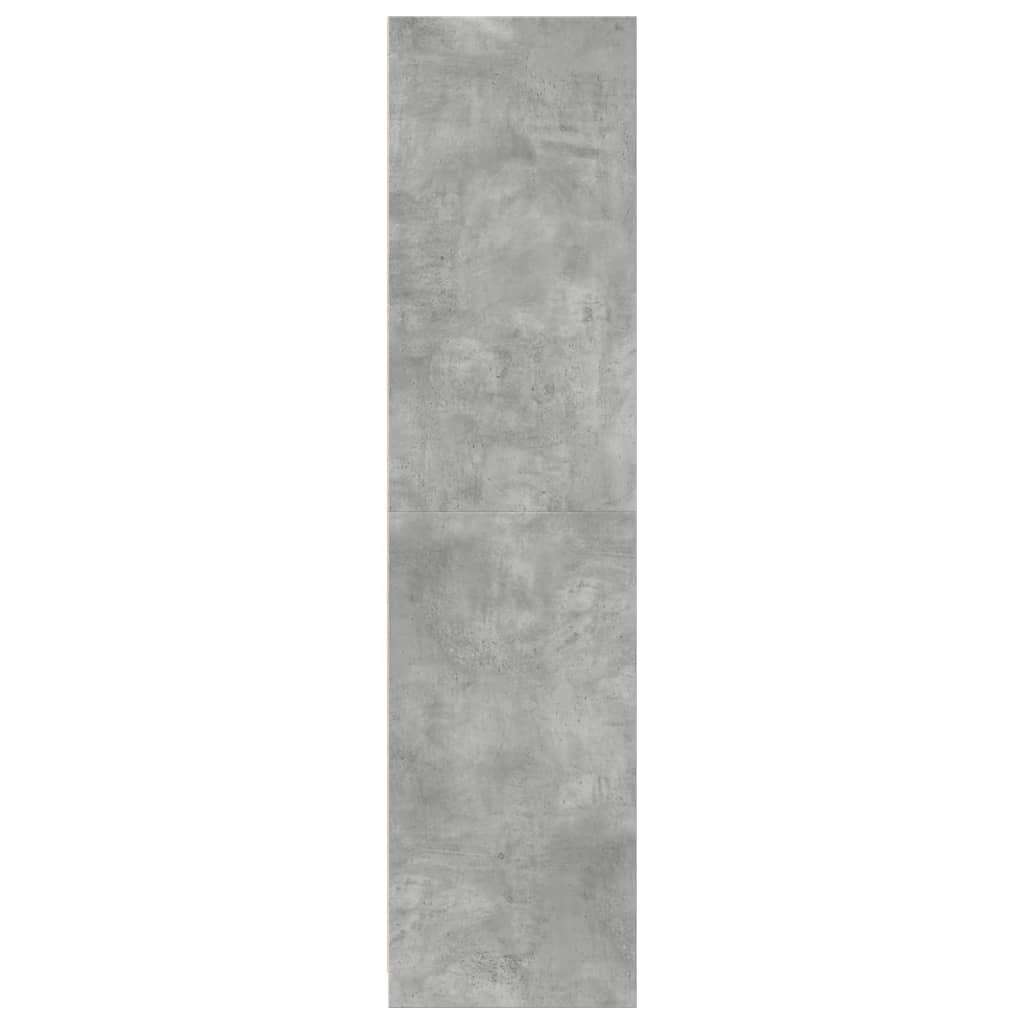 Betonszürke szerelt fa ruhásszekrény 30 x 50 x 200 cm 5