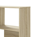 4 szintes sonoma tölgy szerelt fa sarok könyvespolc 85x85x140cm 8