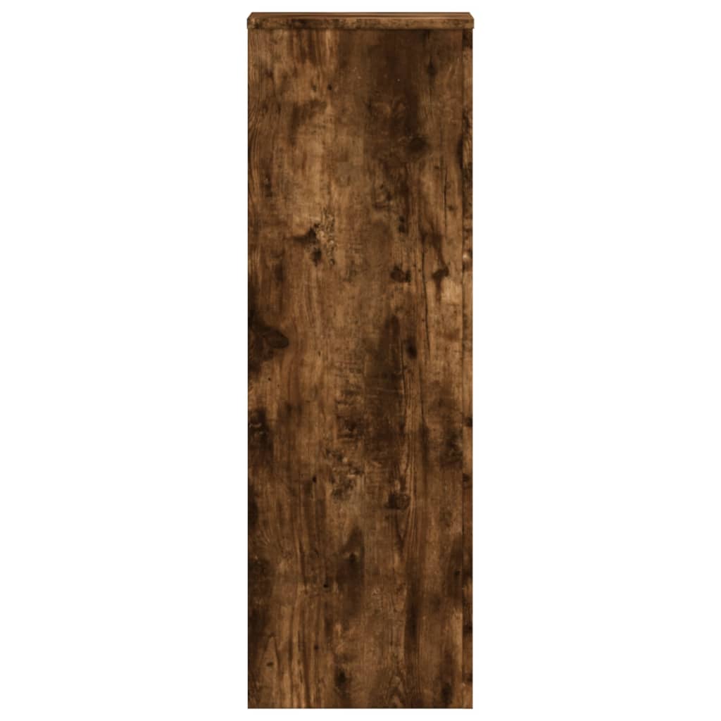 2 db füstös tölgy szerelt fa növénytartó állvány 33x33x100 cm 4