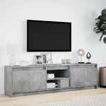 Betonszürke szerelt fa TV-szekrény LED-ekkel 180 x 34 x 50 cm 4
