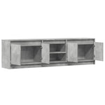 Betonszürke szerelt fa TV-szekrény LED-ekkel 180 x 34 x 50 cm 9