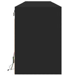 Fekete TV fali szekrény LED-del 180x31x45 cm 7