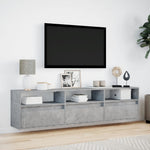 Fehér falra szerelhető TV-szekrény LED-del 180 x 31 x 45 cm 4