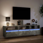 Fehér falra szerelhető TV-szekrény LED-del 180 x 31 x 45 cm 5