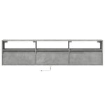 Fehér falra szerelhető TV-szekrény LED-del 180 x 31 x 45 cm 6