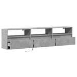 Fehér falra szerelhető TV-szekrény LED-del 180 x 31 x 45 cm 9