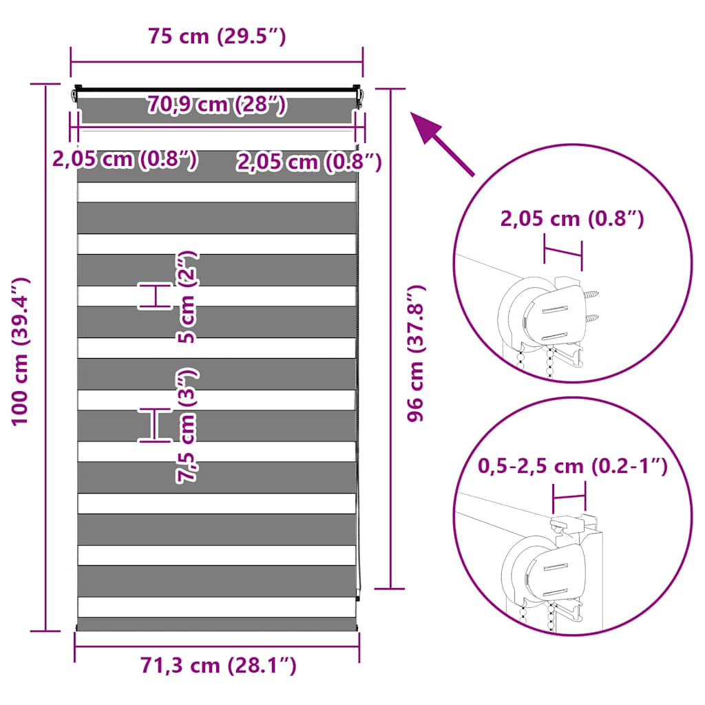 Zebrafüggönnyel barna szövetszélesség 70,9 cm poliészter 16
