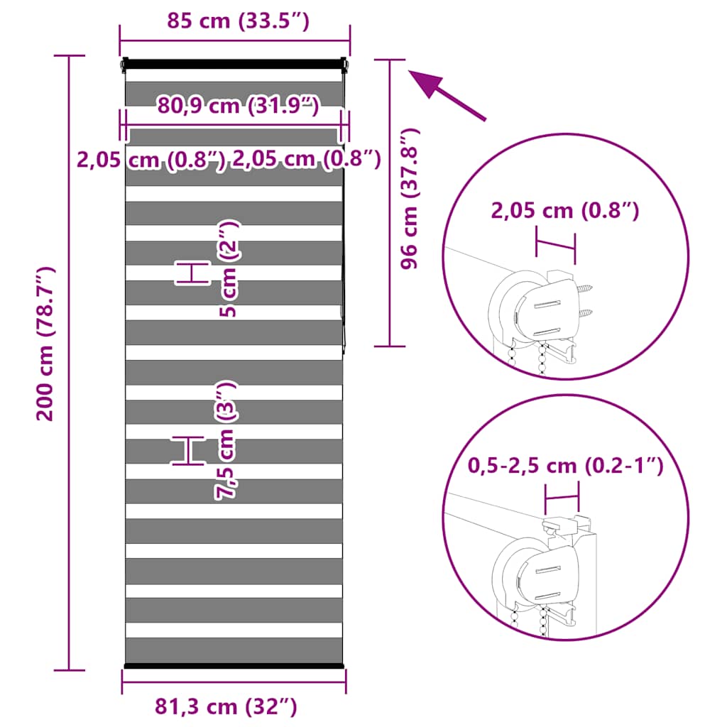 Zebrafüggönnyel barna szövetszélesség 80,9 cm poliészter 16