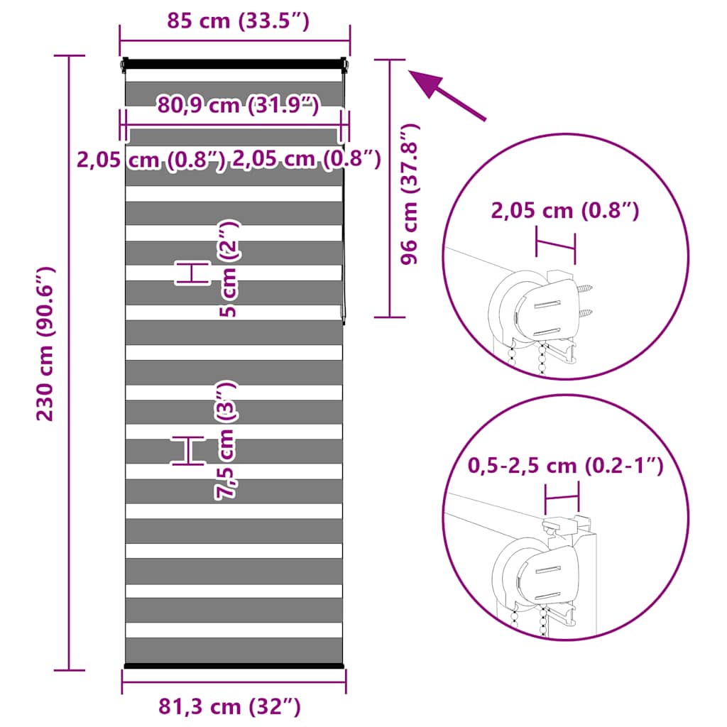 Zebrafüggönnyel barna szövetszélesség 80,9 cm poliészter 16