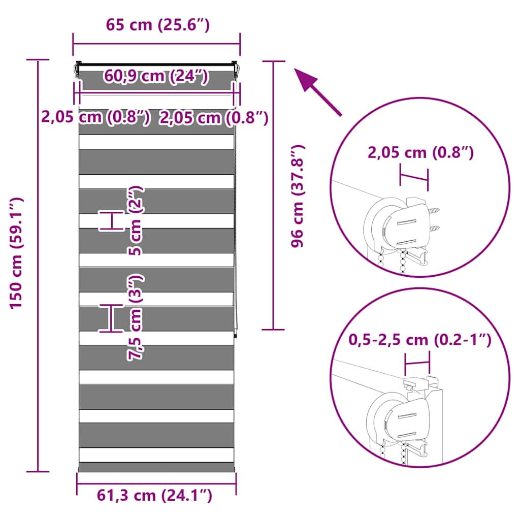 Zebrafüggönnyel homokbarna szövetszélesség 60,9 cm poliészter 16