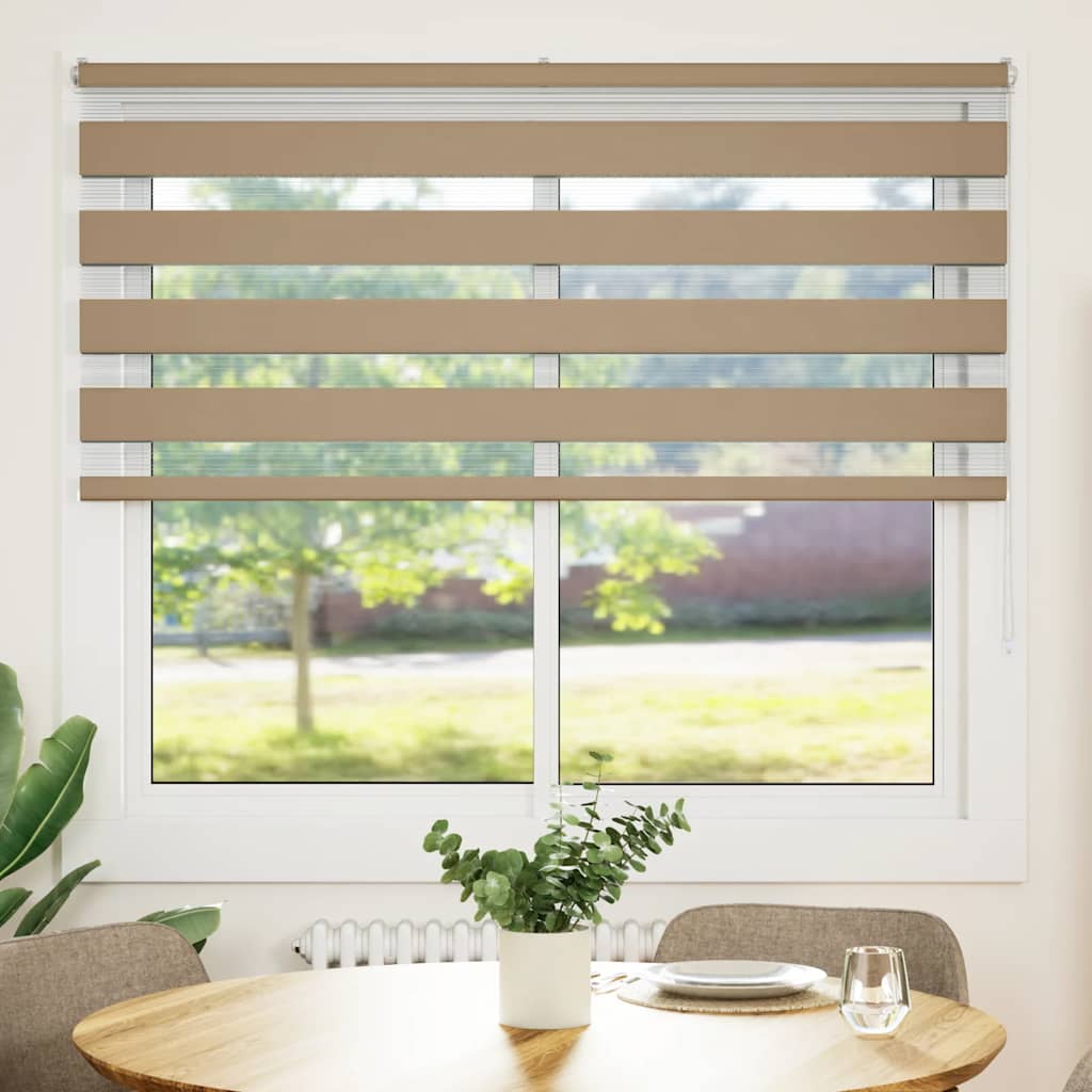 Zebrafüggönnyel homokbarna szövetszélesség 160,9 cm poliészter 2