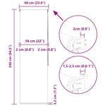 Zuhanyzó redőny 60x240 cm Szövetszélesség 56 cm 15