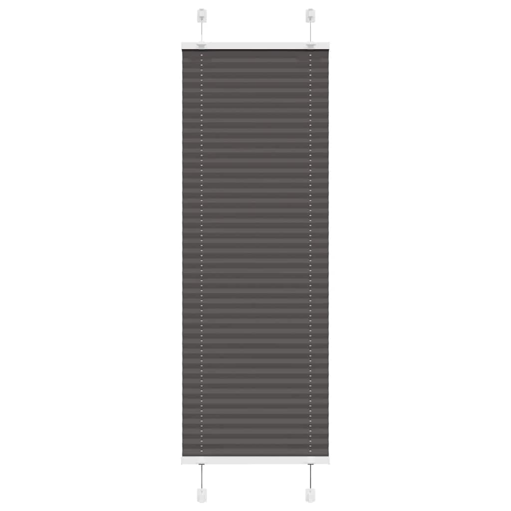 Pliszírozott redőny fekete 40x150 cm szövetszélesség 39,4 cm