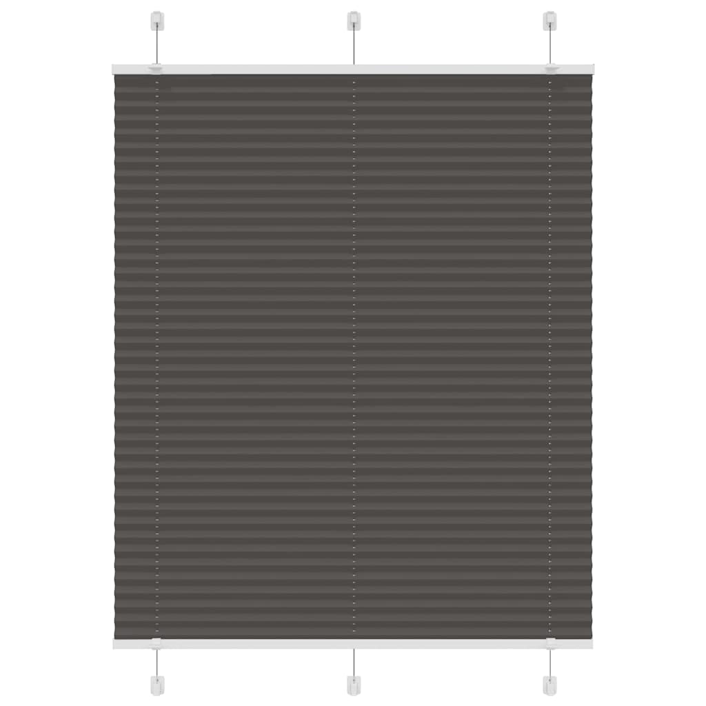 Pliszírozott redőny fekete 105x150 cm szövetszélesség 104,4 cm