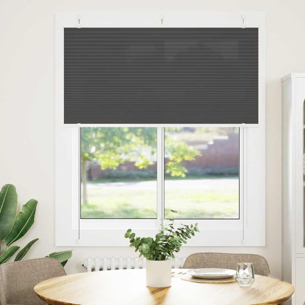 Pliszírozott redőny fekete 115x150 cm szövetszélesség 114,4 cm 2