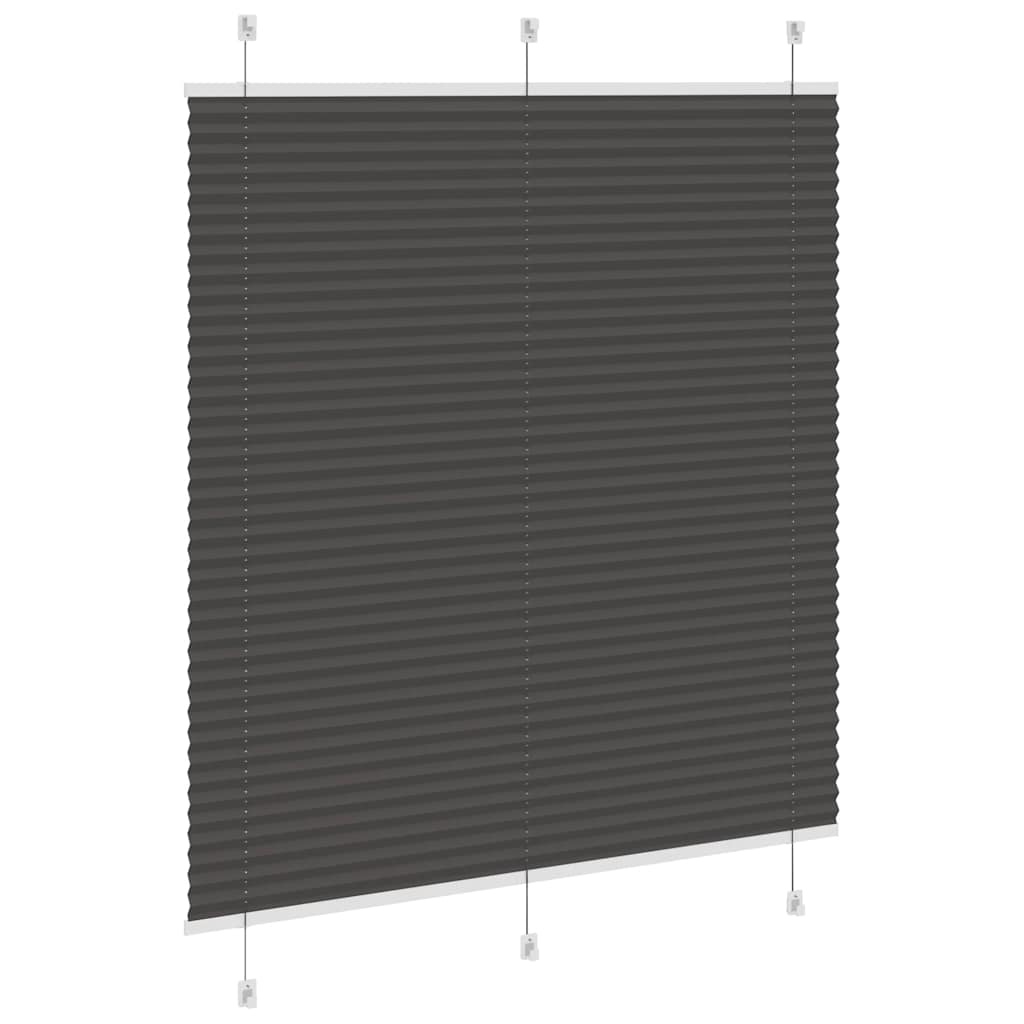 Pliszírozott redőny fekete 115x150 cm szövetszélesség 114,4 cm 4