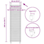 Pliszírozott redőny fekete 60x200 cm szövetszélesség 59,4 cm 14