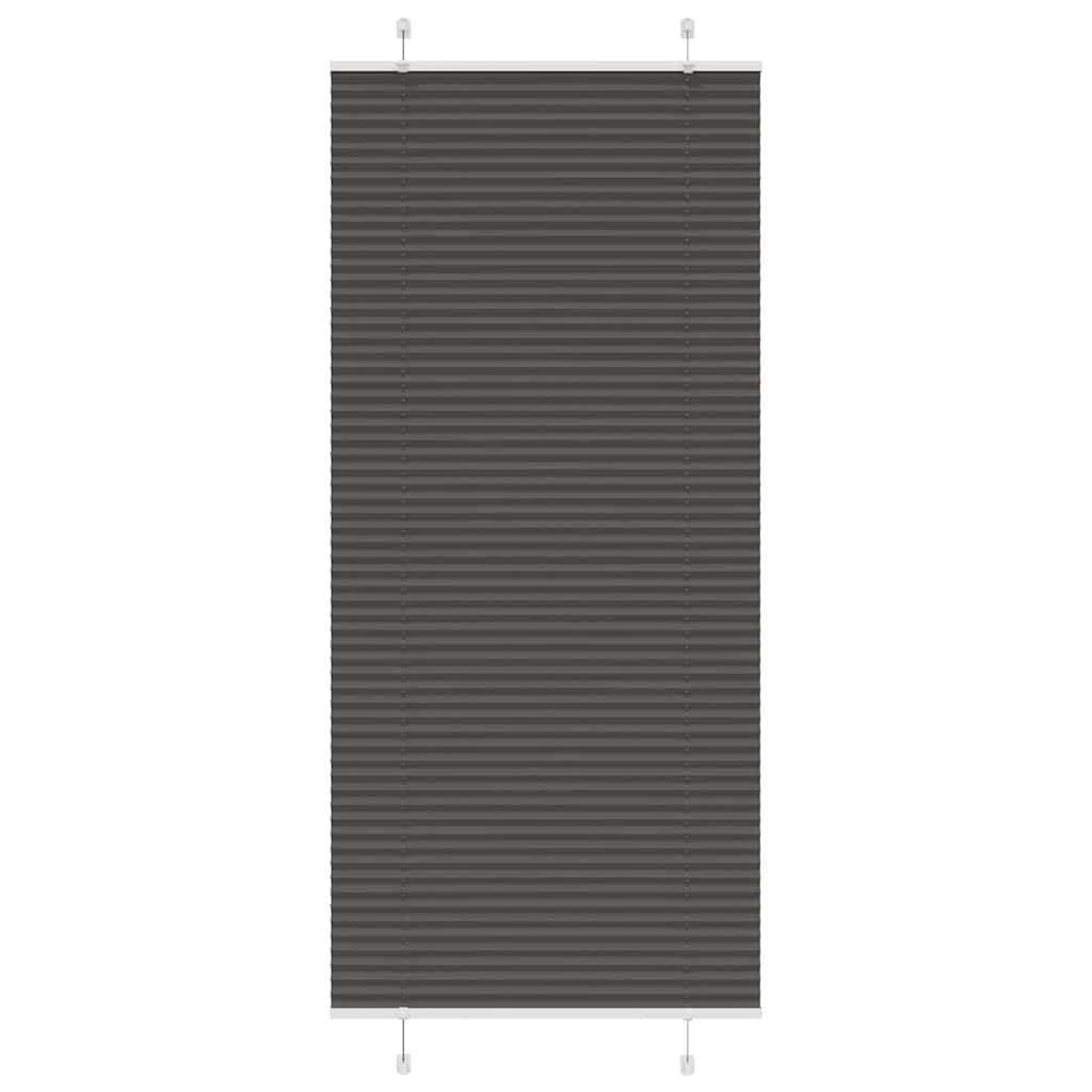 Pliszírozott redőny fekete 95x200 cm szövetszélesség 94,4 cm