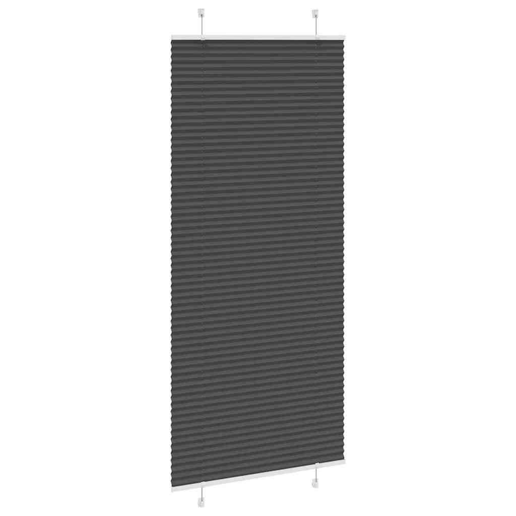 Pliszírozott redőny fekete 95x200 cm szövetszélesség 94,4 cm 4