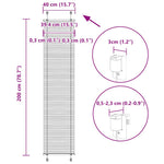 Pliszírozott redőny kék 40x200 cm szövetszélesség 39,4 cm 14