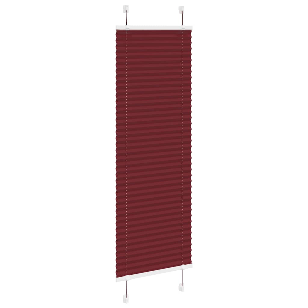 Pliszírozott redőny Bordeaux piros 40x100 cm szövetszélesség 3