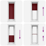 Pliszírozott redőny Bordeaux piros 40x100 cm szövetszélesség 7