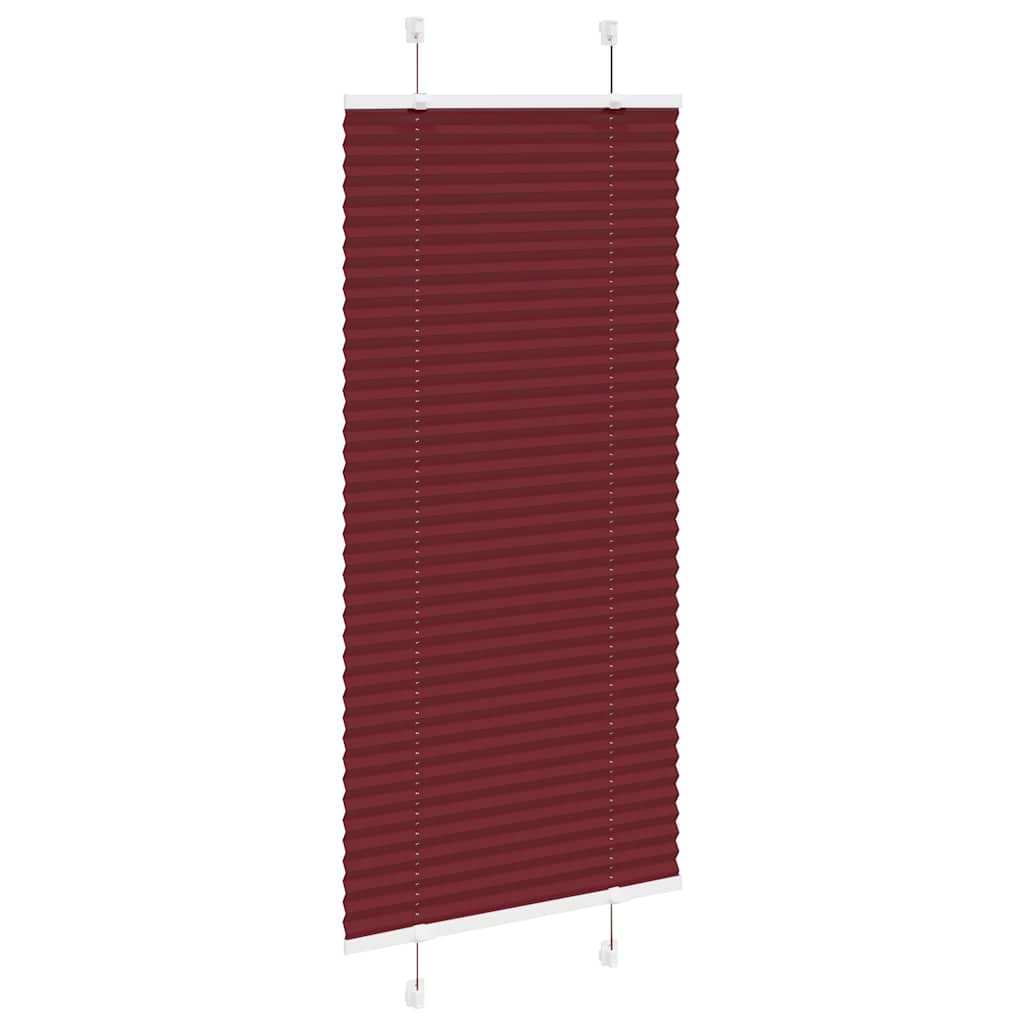 Pliszírozott redőny Bordeaux piros 65x100 cm szövetszélesség 3