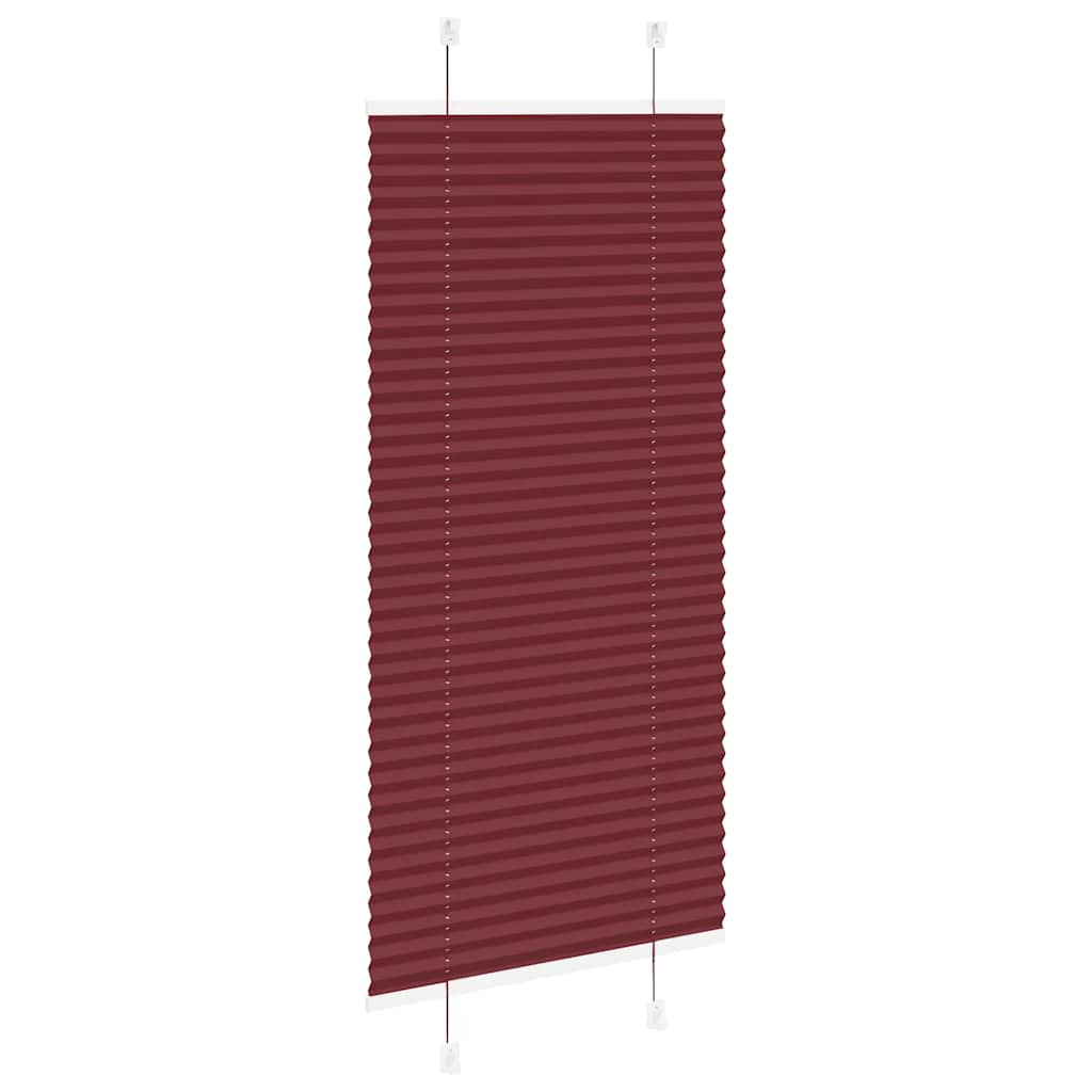 Pliszírozott redőny Bordeaux piros 65x100 cm szövetszélesség 4
