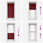 Pliszírozott redőny Bordeaux piros 65x100 cm szövetszélesség 7