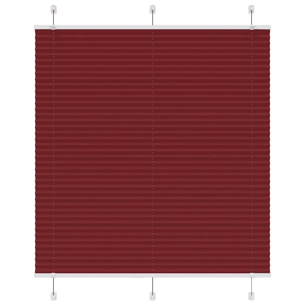 Pliszírozott redőny Bordeaux piros 120x150 cm szövetszélesség