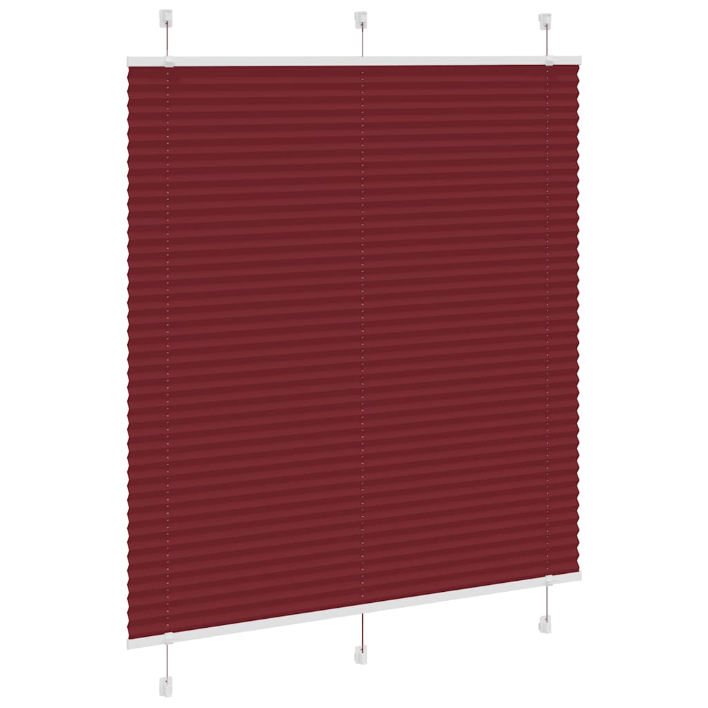 Pliszírozott redőny Bordeaux piros 120x150 cm szövetszélesség 3