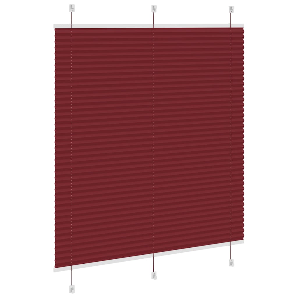Pliszírozott redőny Bordeaux piros 120x150 cm szövetszélesség 4