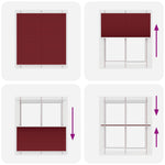 Pliszírozott redőny Bordeaux piros 120x150 cm szövetszélesség 5