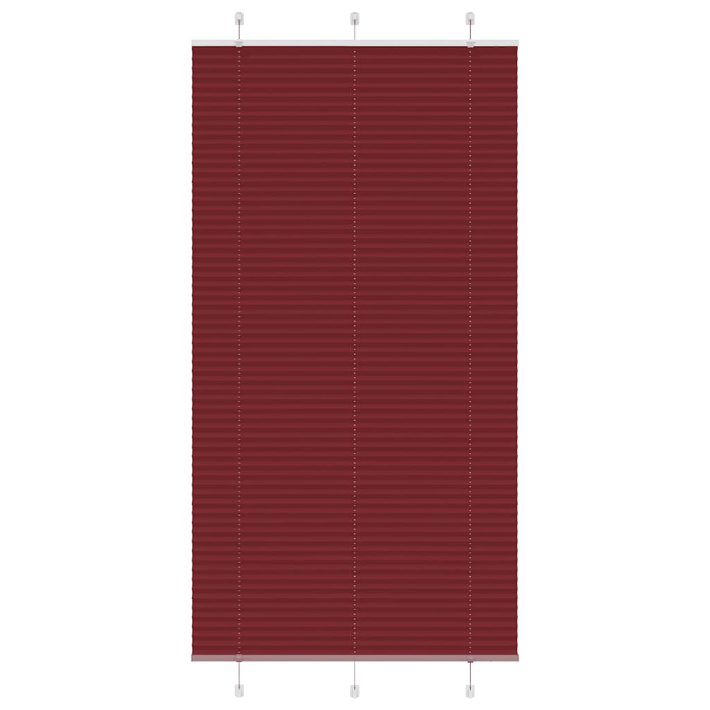 Pliszírozott redőny Bordeaux piros 105x200 cm szövetszélesség