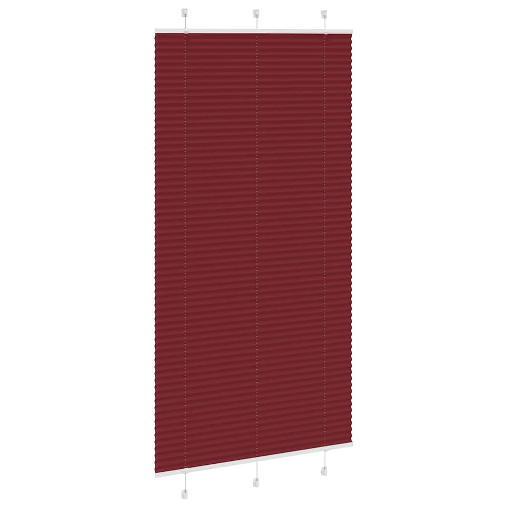 Pliszírozott redőny Bordeaux piros 105x200 cm szövetszélesség 3