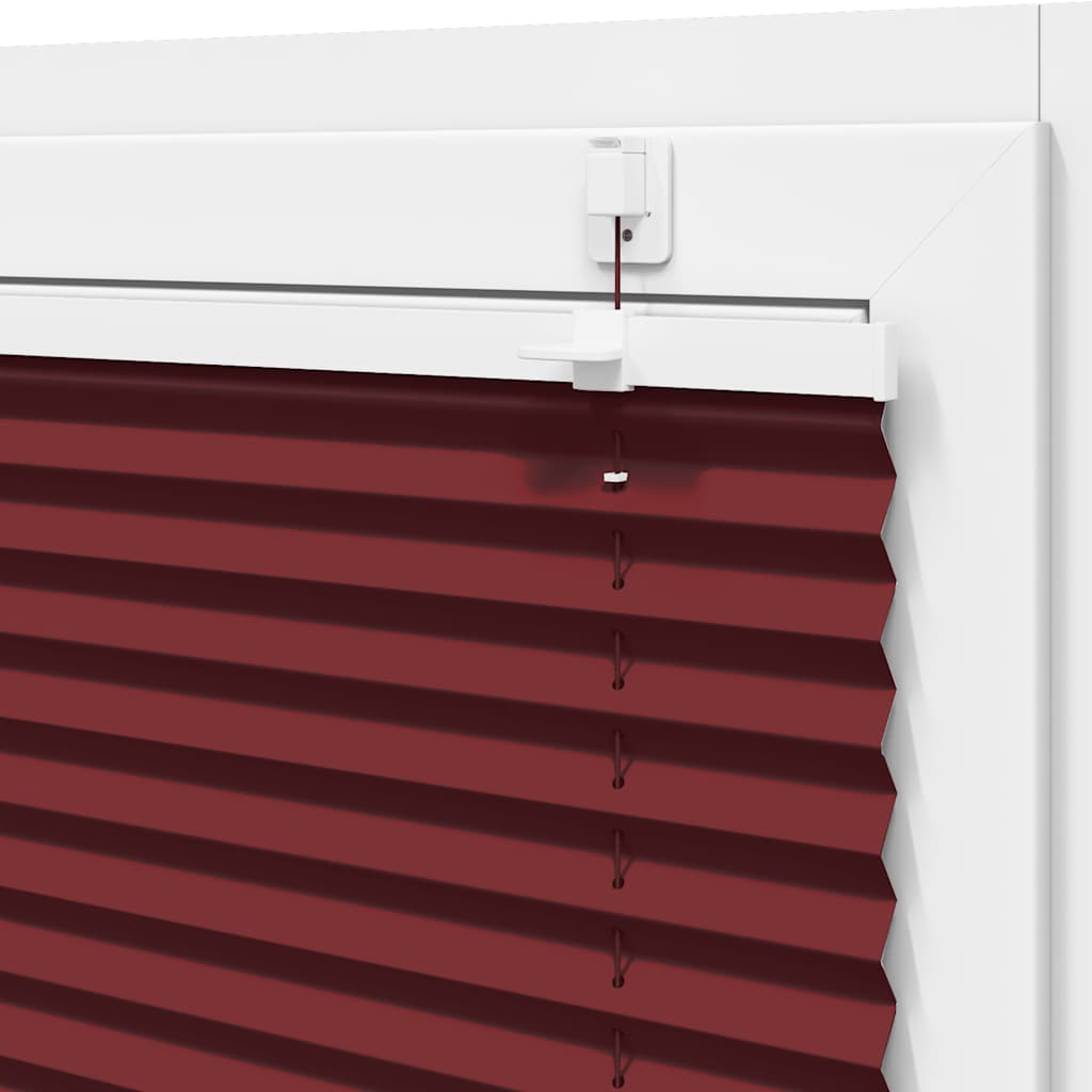 Pliszírozott redőny Bordeaux piros 105x200 cm szövetszélesség 10