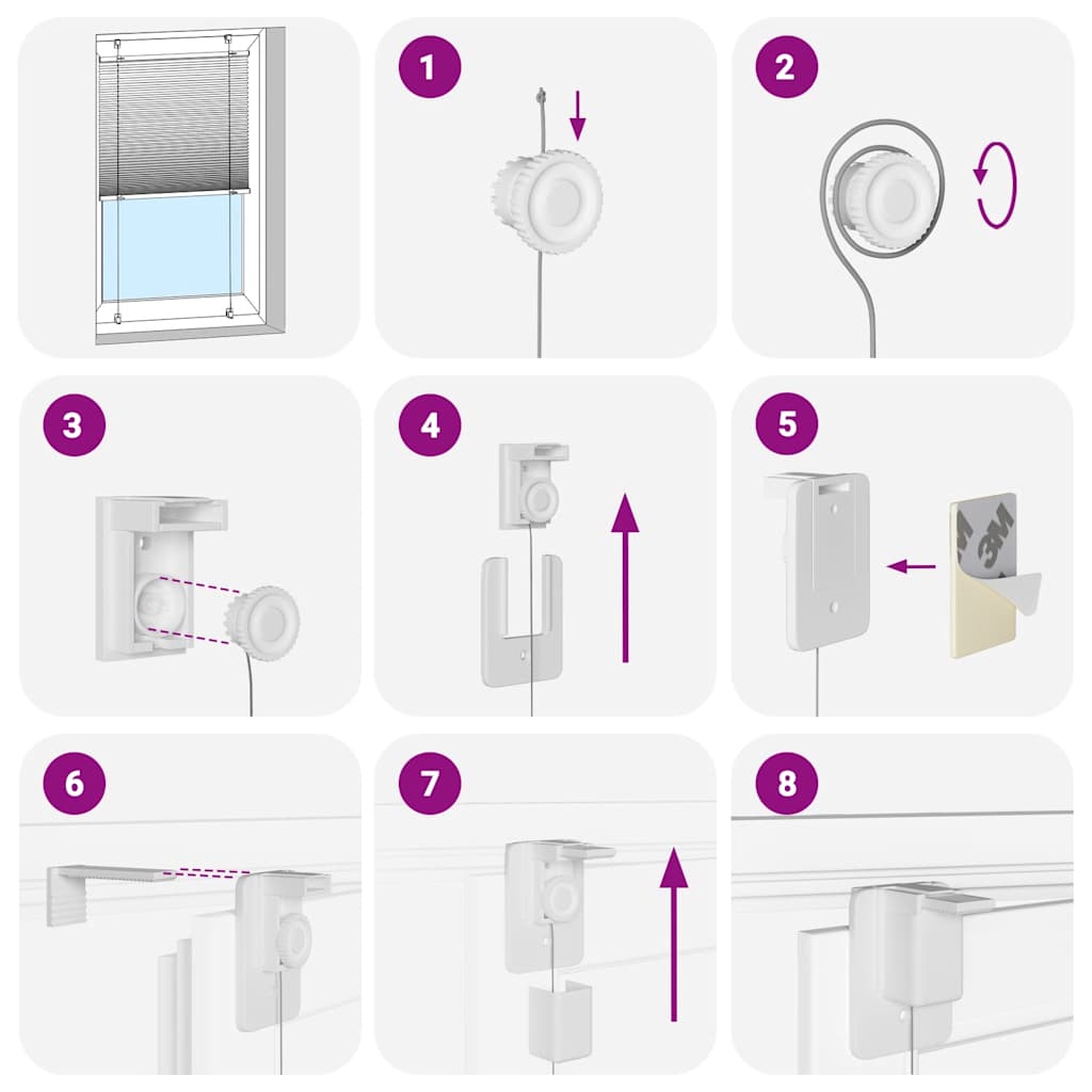 Pliszírozott redőny krém 90x100 cm szövetszélesség 89,4 cm 6