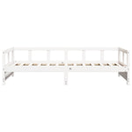 Fehér tömör fenyőfa kanapéágy matrac nélkül 80 x 200 cm 5