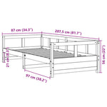 Fehér tömör fenyőfa kanapéágy matrac nélkül 80 x 200 cm 10