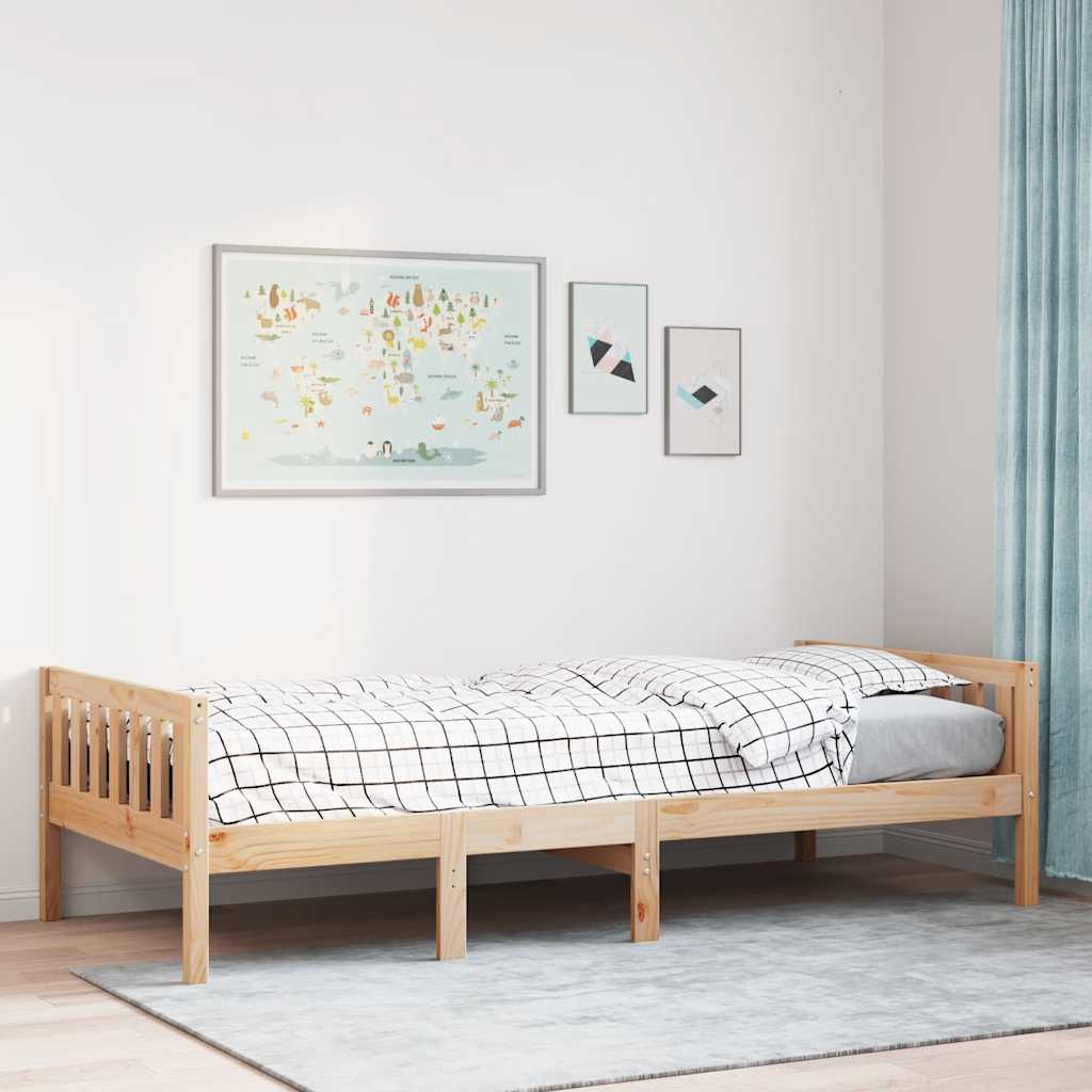 Tömör fenyőfa gyerekágy matrac nélkül 90 x 190 cm
