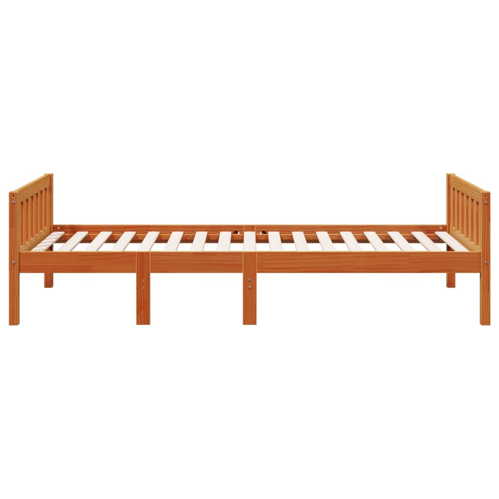 Viaszbarna tömör fenyőfa gyerekágy matrac nélkül 90 x 190 cm 5