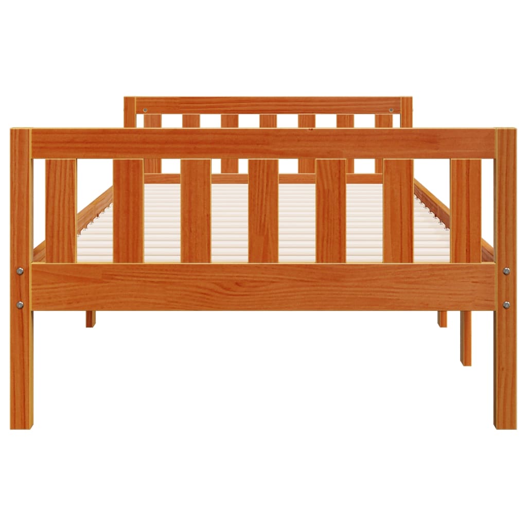 Viaszbarna tömör fenyőfa gyerekágy matrac nélkül 90 x 190 cm 6
