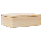 Fa doboz fedővel 40x30x13 cm tömör fa fenyő 2
