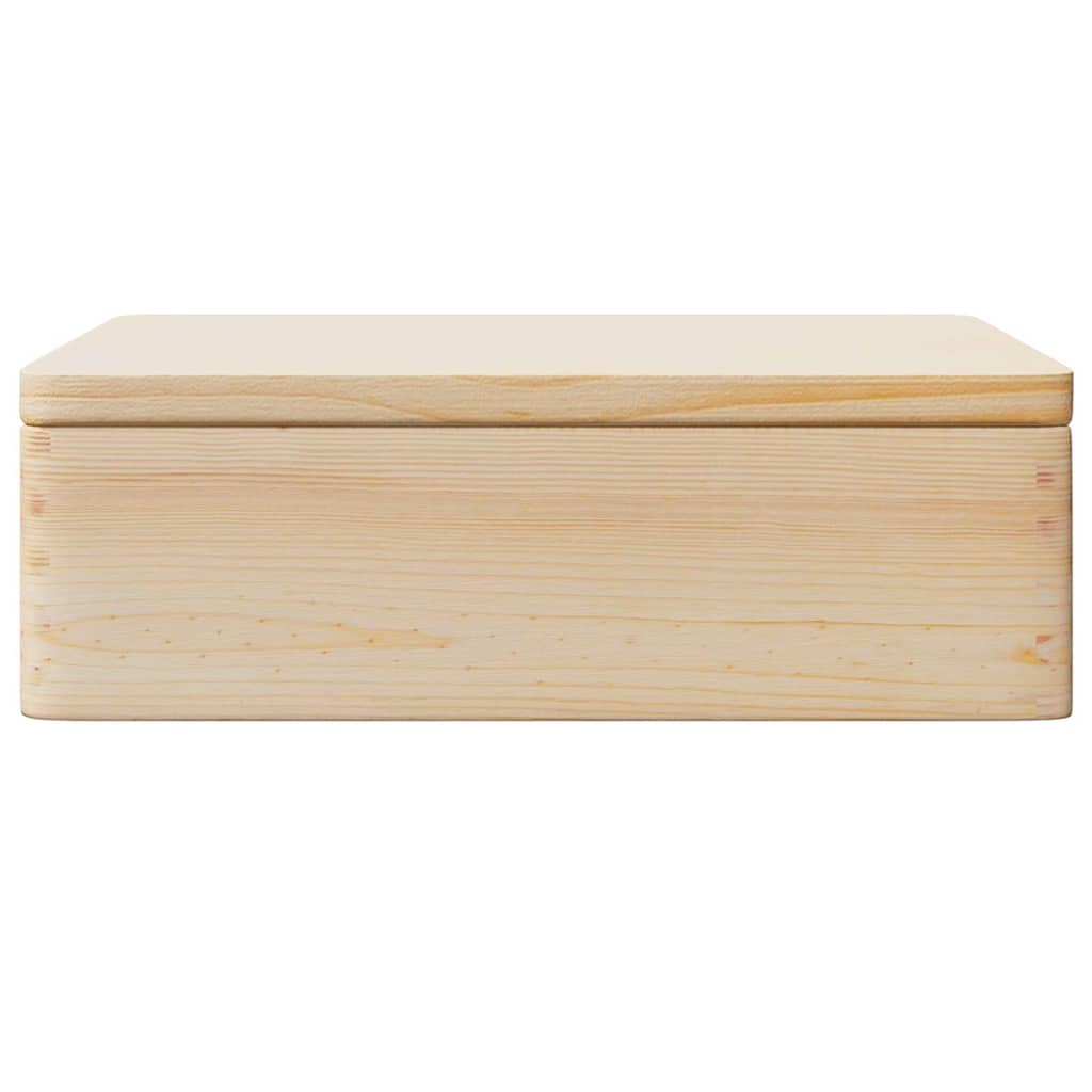 Fa doboz fedővel 40x30x13 cm tömör fa fenyő 4