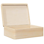 Fa doboz fedővel 40x30x13 cm tömör fa fenyő 5