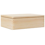 Fa doboz fedővel 40x30x13 cm tömör fa fenyő 7