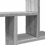 2 db szürke sonoma színű szerelt fa fali polc 50 x 12 x 50 cm 9