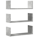 3 db betonszürke szerelt fa fali polc 58 x 18 x 18 cm 6
